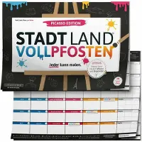 Denkriesen Stadt Land Vollpfosten Picasso Edition – "Jeder kann malen." | A3 Spielblock