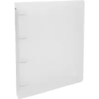 Exacompta 51264E 10x Ringbuch aus PP 700μ mit 4 Ringen 30mm, Rücken 40mm, Chromaline, für Format DIN A4 - Transparent