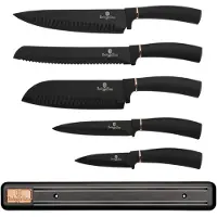 Berlinger Haus Küchenmesser Set BH-2535 mit magnetischer Halterung Schwarz