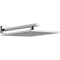 Gessi Rettangolo Antikalk-Kopfbrause 300x300 mm mit Gelenk und Wandarm, 1/2 Anschluss. Bei 3 bar Dru
