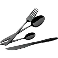 Berlinger Haus 24-teiliges Besteckset BH-3063, glänzend schwarz