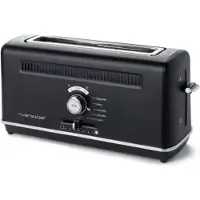 Riviera & Bar QGP669, 2 Scheibe(n), Schwarz, Edelstahl, Chrom, Tasten, Drehregler, 1010 W, 410 mm