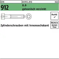 Toolcraft Zylinderschraube DIN 912 m.Innensechskant M 5 x 150 8.8 galvanisch verzinkt
