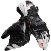 Dainese Fiero Metal Schwarz Rot Lava Weiß Handschuhe Größe L