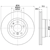 Hella Bremsscheibe PRO High Carbon 8DD 355 127-161