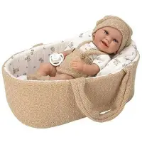 Arias Elegance Puppe Baby-junge Mit Tragetasche 33 Cm