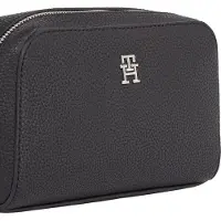 Tommy Hilfiger Elegante schwarze Damentasche mit abnehmbarer Schulterriemen