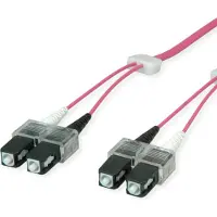 EasyLan LWL-LED-Patchkabel duplex 50/125µm OM4, SC/SC, violett, 3 m