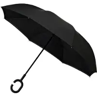 Impliva Regenschirm Inside Out Handöffnung 107 cm schwarz