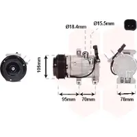 VAN WEZEL Kompressor, Klimaanlage 1800k682 für FORD