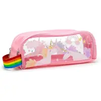 Nobrand Transparentes Einhorn-Federmäppchen