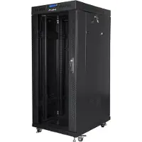 Lanberg Rackmount 19" 27U 800X1000 Schwarz Glastür