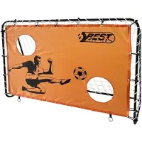 Best Sporting 2in1 Fußballtor I Kinder-Fußballtor in 180 x 120 x 60 cm I Tor mit Torwand & 2 Schusslöchern I Hochwertiges Kindertor mit Netz/Torwand & Befestigungsmaterial I Fussball-Tor in Orange