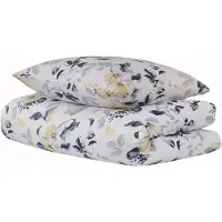 Schiesser uncover by Bettwäscheset Florina | Renforcé | 2-teilig | 100% Baumwolle | Florales Muster | Weich und glatt | Verdeckter YKK-Reißverschluss | 135x200 cm + 80x80 cm | Weiß