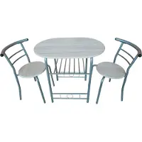 HTI Tischgruppe Sonoma Merit 2-Sitzer Tisch 80x74x53 cm Stühle 35x74x35 cm