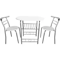 HTI Tischgruppe Merit für 2 Personen, Tisch 80x74x53 cm, Stuhl 35x74x35 cm