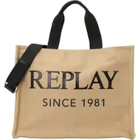 Replay Schultertasche Shopper Shoulder Bag Canvas - Beige