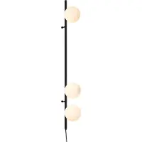 QAZQA Design Wandleuchte Schwarz mit Mattglas 3-flammig - Vertical