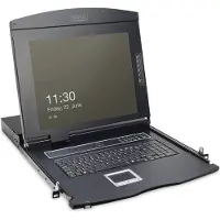 Digitus Modulare Konsole mit 17" TFT (43,2cm), 16-Port KVM & Touchpad, italienischer Tastatur