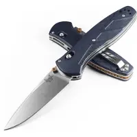 Benchmade Barrage S30V Stonewash Taschenmesser, Blue Canyon Richlite