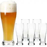 MamboCat 6x Baby-Weizenbiergläser klar 0,3L Weißbier-Glas klein Hefeweizen Bier-Glas