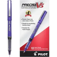 Pilot , Precise V5, Kappen Flüssig-Tinten Rollerball-Stifte, Extra Feine Spitze 0,5 mm, Lila, 12er Pack