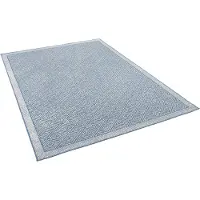 Pergamon In- und Outdoor Teppich Beidseitig Flachgewebe Hampton Blau Meliert, Größe:140x200 cm