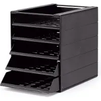 Durable IDEALBOX BASIC 5, Schwarz, C4, 5 Schublade(n), 250 mm, 32,2 cm, 332 mm