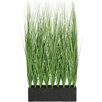 Creativ Green Kunstgras "Raumteiler Miscanthusgras", grün, B:38cm H:80cm T:12cm, Kunststoff, Kunstpflanzen, Kunstgras, in UV-beständiger Ausführung