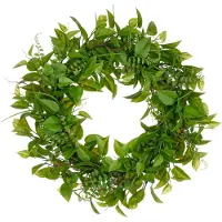 Creativ Green Kunstkranz "Kranz mit Blättern" mit detailgetreuen Blatt- und Farnzweigen