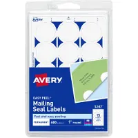 Avery 05247 Versandsiegel, 2,5 cm, rund, 600 St ck, wei