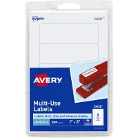 Avery Mehrzweck-Abl sbare Etiketten 1" x 3" ID-Etiketten zum Bedrucken oder Beschreiben, Wei , 250 Etiketten insgesamt (05436)