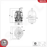 ESEN SKV Motorlager Hydrolager Rechts Links für VW Touareg (7LA, 7L6, 7L7) 75SKV068