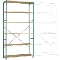 Manuflex RP1336.0001 Fachbodenregal-Grundmodul (B x H x T) 1280 x 2500 x 800 mm Holzboden