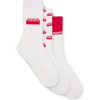 HUGO Dreierpack kurze Socken mit Split-Logos Grösse 39-42
