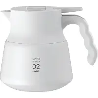 Hario Insulated Server V60-02 Plus Edelstahl 600 ml weiß