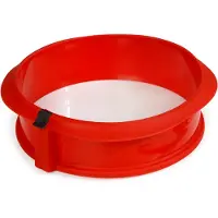 Lékué Backform Springform Rund mit Keramikplatte D 23 cm Red