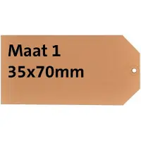 Rillprint Warenanhänger 35 x 70 mm kraft braun