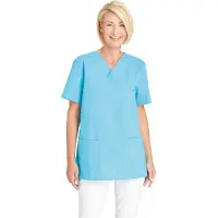 Leiber Schlupfkasack, kurzarm, unisex, türkis 08/769/76-l , Größe: I (Damen 38/40 = M, Herren 44/46 = S)