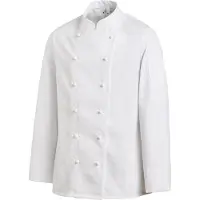Leiber Kochjacke, langarm, unisex, weiß, Bäckerjacke ideal zum Kochen oder Backen, Größe: 42
