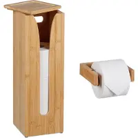 Relaxdays 2-tlg. Toilettenpapierhalter-Set