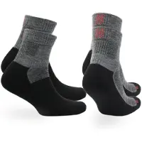 Norfolk Wandersocken 60% Merinowolle, 2er, Anti-Blasen & Dämpfung Trekkingsocken, Leonardo QTR