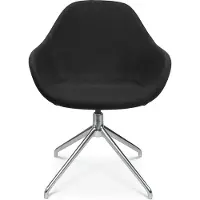 Topstar Konferenzsessel Sitness Life 2.0, dreh-/sitzhöhenverstellbar, Armlehnen, B 450 x T 390 x H 520-550 mm, 4-Fußgestell, Stahl verchromt & Stoff, schwarz