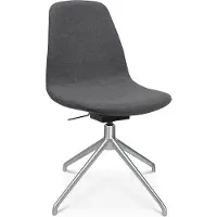 Topstar Konferenzsessel Sitness Life 1.1, dreh-/sitzhöhenverstellbar, ohne Armlehnen, B 460 x T 390 x H 450-480 mm, 4-Fußgestell, Alu matt & Stoff, anthr.