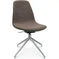 Topstar Konferenzsessel Sitness Life 1.1, dreh-/sitzhöhenverstellbar, ohne Armlehnen, B 460 x T 390 x H 450-480 mm, 4-Fußgestell, Alu poliert & Stoff, braun