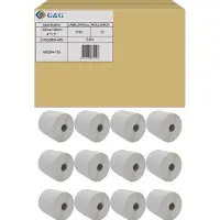 G&G Etiketten , kompatibel zu Zebra 800264-155, 102 x 38 mm, selbstklebend, beschichtet, perforiert, Thermopapier, weiß, 12 x 1790 Stück