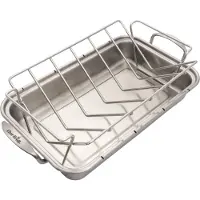 Char-Broil GRILL+ Rib and roast rack, Rack, Edelstahl, Edelstahl, GRILL+ Roasting Dish, , 211 mm