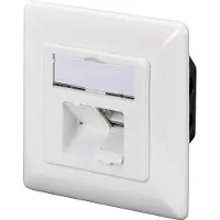 Digitus Patch-Kabel CAT6A UP Netzwerkdose 2xRJ45,LSA reinWeiß UP