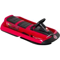 Hamax Schlitten - Sno Fire, Lenkschlitten für Kinder, zwei Personen, rot/schwarz