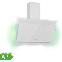Klarstein Dunstabzugshaube Kopffrei, Abzugshaube, Dunstabzugshaube mit Aktivkohlefilter, Abluft Dunstabzugshaube, Aluminium-Fettfilter, Leiser Umluftbetrieb, 550 m³/h, 65 Watt, LED, 90 cm, Weiß